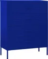 Produktbild: vidaXL Kommode Marineblau 80x35x101,5 cm Stahl