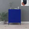 Produktbild: vidaXL Kommode Marineblau 80x35x101,5 cm Stahl