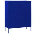 Produktbild: vidaXL Kommode, Sideboard Marineblau 80x35x101,5 cm Stahl