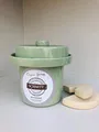 Produktbild: MS Steinzeug Gärtopf Mini Fermentation 1 Liter pastellgrün Milchsäuregärung Konservieren Einmachen gesunde Ernährung Vitaminbooster optimal für Vegetarier