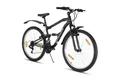 Produktbild: HILAND Mountainbike 26 Zoll Vollfederung Herren Damen Mountainbike, Mit 18-Gang-Schaltung, Federgabel und vollgefedertem Rahmen, Kotflügel