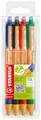 Produktbild: STABILO - Druck-Kugelschreiber - pointball - 4er Pack - blau, schwarz, rot, grün