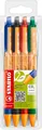 Produktbild: STABILO - Druck-Kugelschreiber - pointball - 4er Pack - blau, schwarz, rot, grün