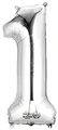 Produktbild: amscan® 9906286 Folienballon Zahl 1 - silber