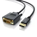Produktbild: CSL - 2m HQ Premium DisplayPort DP auf DVI Kabel - Zertifiziert HDCP und EDID...