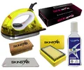 Produktbild: SkinStar Starter Ski Wachs Set, Wachsbügeleisen Bürste Wachs Reiniger 6-teilig gelb