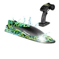 Produktbild: Overmax X-Surge Ferngesteuertes RC Speedboat Rennboot mit LED 35 km/h 1200 mAh Akkus 30 Minuten Spaß Geschwindigkeitskontrolle Reichweite bis zu 100 m, EIN Spielzeug für Pool und See