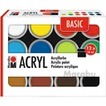 Produktbild: Marabu Acrylfarbe Basic Set 12 x 18 ml, Art (216 ml) (1210000000214)
