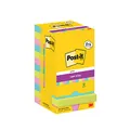 Produktbild: Post-it Super Sticky Notes Cosmic Collection, Packung mit 12 Blöcken, 90 Blatt pro Block, 76 mm x 76 mm, Türkis, Grün, Pink - Extra-stark klebende Notizzettel für Notizen und To-Do-Listen