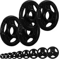Produktbild: MOVIT® Hantelscheiben Set PRO, Gusseisen Gripper, 30/31 mm Standardnorm, schadstoffgeprüft, 4x 0,5kg