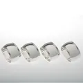 Produktbild: Serviettenringe 4 Stück Silber Oval Klassisch Serviettenring Hochzeit Tischdeko