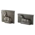 Produktbild: Zenker | Osterbackformen Hase & Lamm | Antihaftbeschichtung | ideal für Ostern | Farbe: Silber | 2-teiliges Set