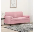 Produktbild: vidaXL Sofa, 2-Sitzer-Sofa mit Zierkissen Rosa 140 cm Samt