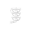 Produktbild: BREMBO P 85 072 Bremsbeläge Vorne für Golf Fabia Octavia Altea Caddy Jetta Bora