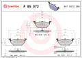 Produktbild: Für BREMBO P 85 072 HAM PADS. FRONT WITH SENSOR GR.20,0AUDISKO