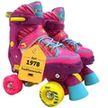 Produktbild: Best Sporting Rollschuhe Kinder I Rollschuhe größenverstellbar 28-31 I robuste Inliner für Kinder mit Bremse I Jeans - Pink I Rollerskates Schuhe Kinder I Inliner mit 4 Rollen