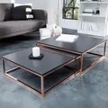 Produktbild: 2er Set Design Couchtisch MENTO anthrazit kupfer 75cm