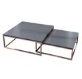 Produktbild: LebensWohnArt Couchtisch 2er Set Design Couchtisch MENTO anthrazit kupfer 75cm