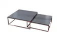 Produktbild: 2er Set Design Couchtisch MENTO anthrazit kupfer 75/65cm