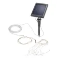 Produktbild: Esotec Solar Lichterschleier Verena, 100 Micro LEDs, warmweiß, Akku, Solarmodul, Erdspieß, Wandmontage, biegsamer Kupferdraht, Gartendeko, Baumlicht, außen, outdoor, 102178