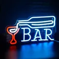 Produktbild: Neon LED Wineglasleuchte 7x15 Zoll Bar Deko für Bistro Party