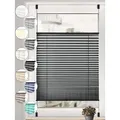 Produktbild: Sonello Plissee ohne Bohren Rollo Klemmfix für Fenster & Tür Lichtschutz, blickdicht, ohne Bohren, verspannt, Klemmfix, 55cm x 200cm Schwarz Faltrollo, Easyfix, Sonnenschutzrollo, Jalousie schwarz 55 cm x 200 cm