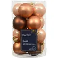 Produktbild: 16 Weihnachtskugeln Glas 3,5cm matt & glänzend Christbaumkugeln Weihnachtsbaumkugeln Klein Christbaumschmuck Weihnachtsbaumschmuck Mini Braun Orange