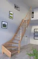 Produktbild: Holztreppe Rhodos in ¼ gewendelter Ausführung rechts-Eiche-Design Geländer Ho...