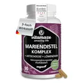 Produktbild: Mariendistel Komplex mit Artischocke + Löwenzahn hochdosiert, 80% Silymarin, 250 mg Extrakt in veganen Kapseln, Natürliche Nahrungsergänzung ohne Zusatzstoffe, Made in Germany