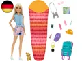 Produktbild: Barbie Camping Serie, 1x Puppe mit blonden Haaren, Wanderrucksack,