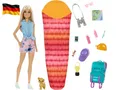 Produktbild: Barbie Camping Serie, 1x Puppe mit blonden Haaren, Wanderrucksack,