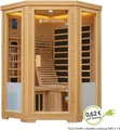 Produktbild: Artsauna Eck-Infrarotkabine Aalborg - Infrarotsauna für bis zu 2 Personen mit Dual-Technologie, LED-Farblicht & Liege - Wärmekabine 120x120 cm