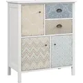 Produktbild: Homcom Kommode, Weiß, Holz, 1-Sitzer, 34x80x68 cm, Wohnzimmer, Kommoden & Sideboards, Kommoden