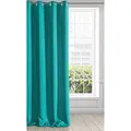 Produktbild: Eurofirany Logan Vorhang Blickdicht, Blackout, Satin Verdunkelungsvorhang mit Ösen-1 STK. Ösenvorhang, Elegant, Glatt, Einfarbig, Wohnzimmer, Schlafzimmer, Dunkel Türkis, 135x250 cm