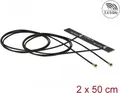 Produktbild: Delock WLAN 802,11 ac/a/h/b/g/n Twin - Antenne - PCB - Wi-Fi - 5 dBi - innen, intern, Klebemontage - Schwarz (89933)