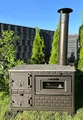 Produktbild: Outdoor-Küchenofen Terrassenofen 9 kW Kuzine Soba/Gartenküche Holzofen Ofen mit Holzkohle (Brennkammertür: Guss)