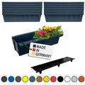 Produktbild: Paletten Blumenkasten 12x Anthrazit Einsatz zum An- & Einhängen Pflanzkasten