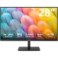 Produktbild: Z-Edge 28 Zoll 4K 144Hz Gaming Monitor UHD IPS Monitor 3840x2160 1ms MPRT, 300cd/m² Helligkeit, FreeSync, HDR10, DP 1.4 & HDMI 2.1, VESA Kompatibel, Schwarz