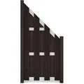 Produktbild: GroJa Fertigzaun Abgeschrägt 84,3 x 180/90 x 3,2 cm Anthrazit - Grau