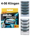 Produktbild: Gillette Mach 3 Rasierklingen 4 - 56 Ersatzklingen im tKh ohne Verpack 4 8 12 16