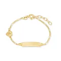 Produktbild: Amor Identarmband Mädchen Kinder Armschmuck, 12+2 cm, Gold, Engel/Herz, Kommt in Schmuck Geschenk Box, 2014329