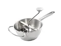 Produktbild: Leifheit Passiermühle 2.0 Ø 20 cm inkl. 3 Einsätzen, aus hochwertigem Edelstahl zum Passieren von Obst, Gemüse, Babynahrung, Suppen, Passiersieb, Kartoffelpresse