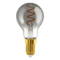 Produktbild: EGLO E14 Lampe dimmbar, Spiral LED Glühbirne, Vintage Deko Leuchtmittel schwarz-transparent im Retro-Design, 4 Watt, 100 Lumen, warmweiß, 2000k, Edison Birne P45, Ø 4,5 cm