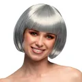 Produktbild: Perücke Cabaret silbergrau silberner Bob mit Pony für Show Kostüm-Party Karneval