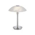 Produktbild: LED Tischlampe Glas Schirm Alabaster Silber 28 cm 3 W Tischleuchte dimmbar