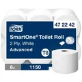 Produktbild: Tork Advanced SmartOne Recycled Toilettenpapier T8 2-lagig 472242 6 Rollen à 1150 Blatt