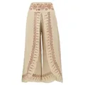 Produktbild: Guru-Shop Relaxhose Palazzohose, Hosenrock, bedruckte natürliche.. alternative Bekleidung beige|weiß L