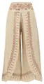 Produktbild: GURU SHOP Palazzohose, Hosenrock, Bedruckte Natürliche Boho Schlaghose, Sommerhose - Hellbeige, Damen, Size:L