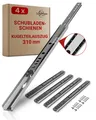 Produktbild: LouMaxx Kugelauszug 4er Set (2 Paar) Schubladenschienen 310 mm 17 mm Nut