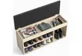 Produktbild: KOMTO Schuhbank Mit Sitzfläche Schuhregal Bank mit Stauraum Schuhschrank mit Sitzbank, für 6 bis 8 Paar, Spanplatte, Sofia 100 x 48 x 32 cm